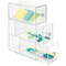mDesign Plastic Stackable Desktop Storage Tower for Office, 3 Drawers, Clear